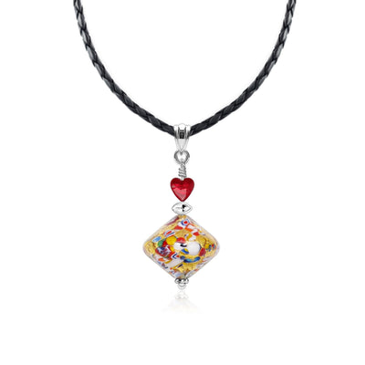 The Kiss Elegance Gold Necklace - Gold x Red Ball - Pendant Necklace