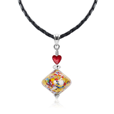 The Kiss Elegance Gold Necklace - Gold x Red Ball - Pendant Necklace