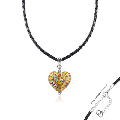 The Kiss Gold Double Heart Necklace - 1.2mm 925 Sterling Silver - Pendant Necklace