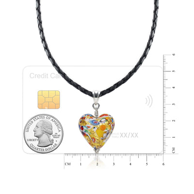 The Kiss Gold Heart Necklace - 2mm 316L Stainless Steel - Pendant Necklace