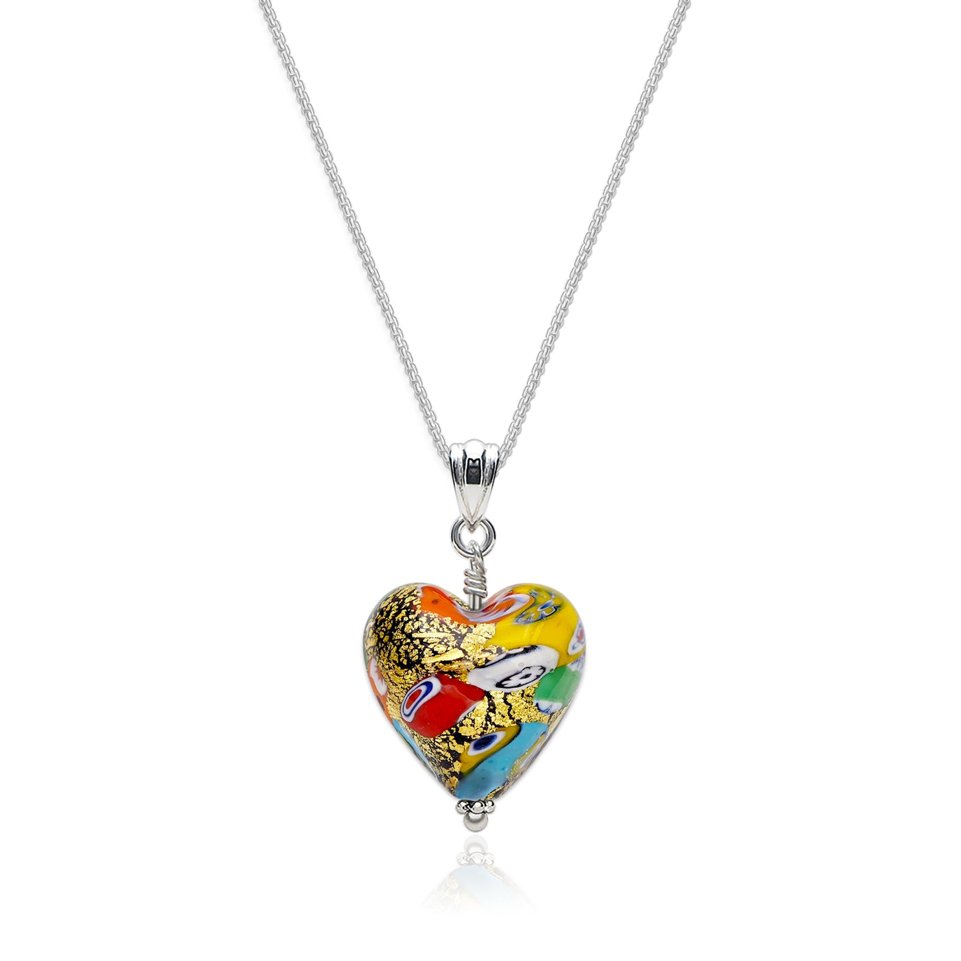 The Kiss Latte Art Heart Necklace - 2mm 316L Stainless Steel - Pendant Necklace