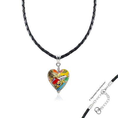 The Kiss Latte Art Heart Necklace - 2mm 316L Stainless Steel - Pendant Necklace