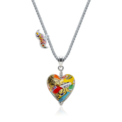 The Kiss Latte Art Heart Necklace - Leather - Pendant Necklace