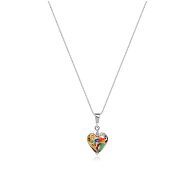 The Kiss Mini Heart Pendant - Silver - Pendant Necklace