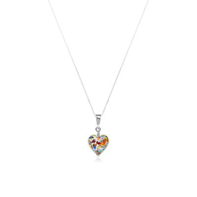 The Kiss Mini Heart Pendant - Silver - Pendant Necklace