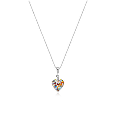 The Kiss Mini Heart Pendant - Silver - Pendant Necklace